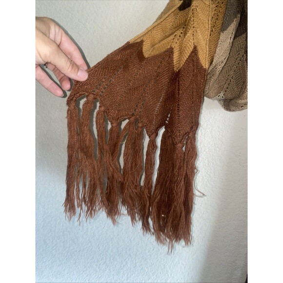 Cable Knit Fisherman Long Fall Scarf 18 Collection Eighteen Fringe Colorblock - Picture 6 of 7